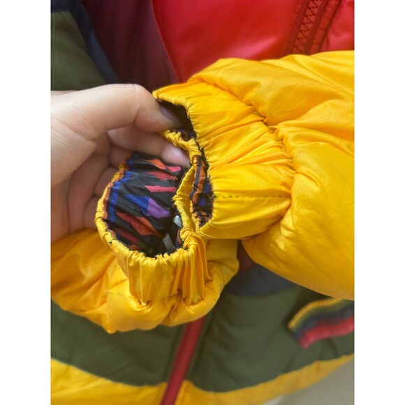 FARM Rio Cerrado Sky Reversible Puffer Jacket Black & White Rainbow Size S - Picture 5 of 16